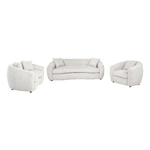 Coaster Isabella 3-piece Fabric Upholstered Sofa Set in Sand