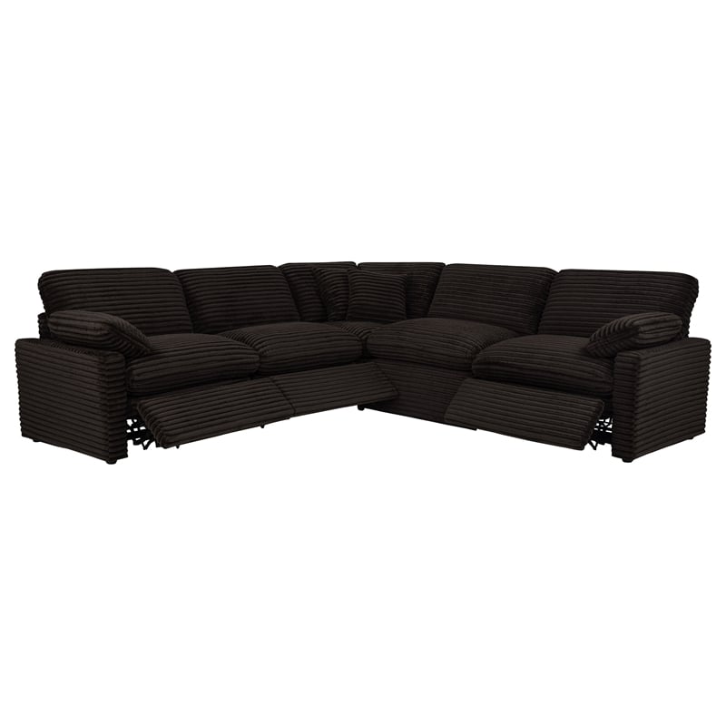 Coaster Collins 5-piece Fabric Modular Power Reclining Sectional Sofa in Brown