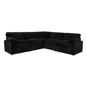 Coaster Collins 5-piece Modular Power Reclining Sectional in Black
