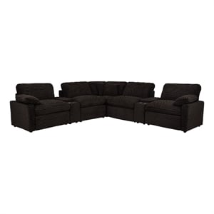 Coaster Collins 7-piece Modular Power Reclining Sectional in Chocolate Brown