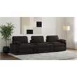 Coaster Collins 5-Piece Fabric Power Reclining Home Theater Seating in Brown