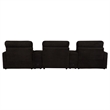 Coaster Collins 5-Piece Fabric Power Reclining Home Theater Seating in Brown