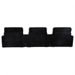 Coaster Collins 5-Piece Fabric Power Reclining Home Theater Seating in Black