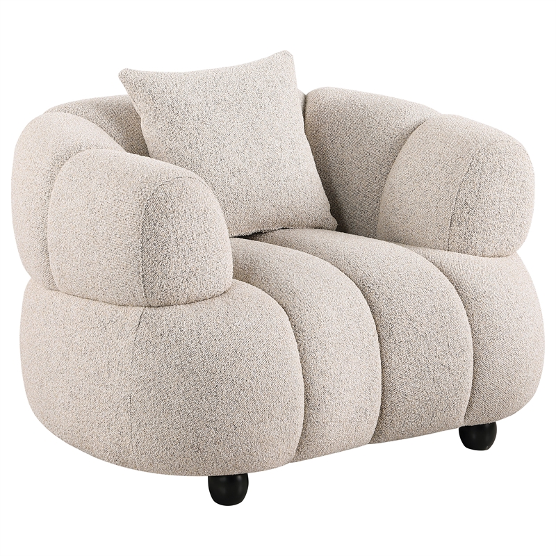Coaster Whitney 3-piece Channel Tufted Woven Fabric Sofa Set in Pebble
