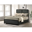 Coaster Cavelle 51-inch Mid-Century Modern Full Wood Panel Bed in Black/Charcoal