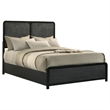 Coaster Cavelle 51-inch Mid-Century Modern Full Wood Panel Bed in Black/Charcoal