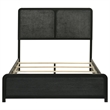 Coaster Cavelle 51-inch Mid-Century Modern Full Wood Panel Bed in Black/Charcoal