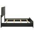 Coaster Cavelle 51-inch Mid-Century Modern Full Wood Panel Bed in Black/Charcoal