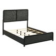 Coaster Cavelle 51-inch Mid-Century Modern Full Wood Panel Bed in Black/Charcoal