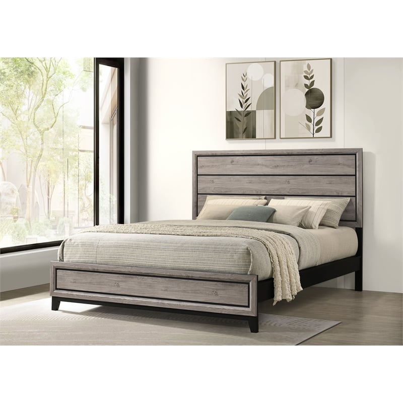 Coaster Watson Transitional Wood California King Panel Bed in Light Taupe