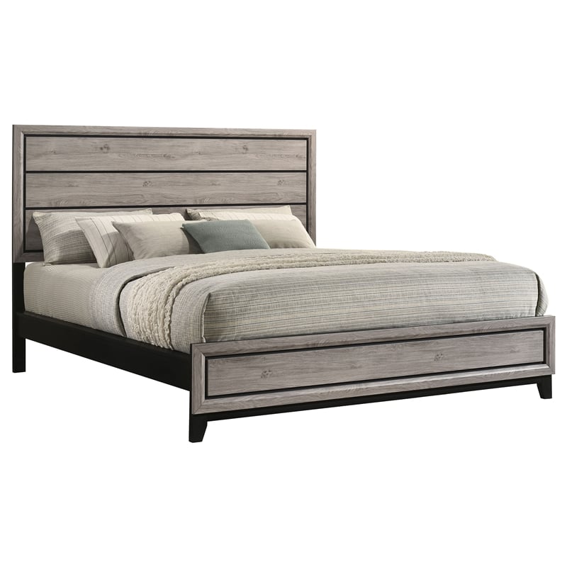 Coaster Watson Transitional Wood California King Panel Bed in Light Taupe