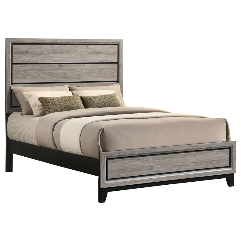 Coaster Watson Transitional Wood Full Panel Bed in Light Taupe