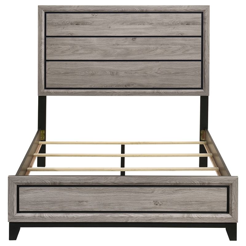 Coaster Watson Transitional Wood Full Panel Bed in Light Taupe