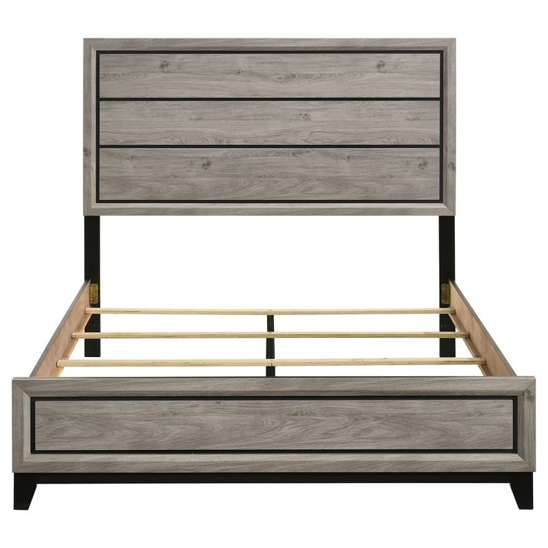 Coaster Watson Transitional Wood Queen Panel Bed in Light Taupe