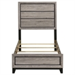Coaster Watson Transitional Wood Twin Panel Bed in Light Taupe