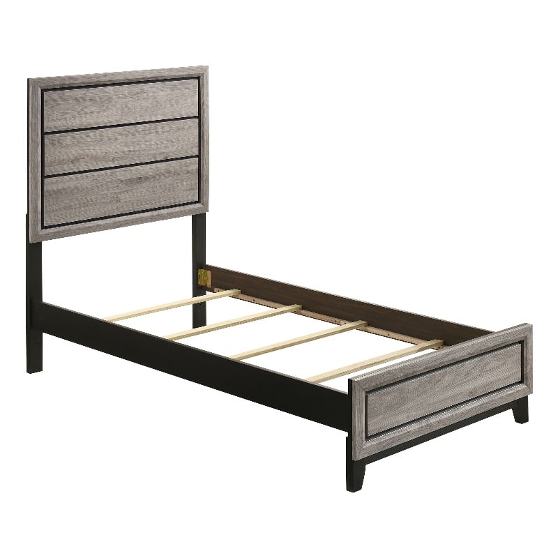 Coaster Watson Transitional Wood Twin Panel Bed in Light Taupe