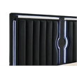 Coaster Ravenne California King LED Upholstered Velvet Panel Bed in Black