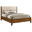 Coaster Adderley Transitional California King Wood Panel Bed in Cream/Warm Brown