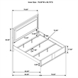 Coaster Leanne Eastern King Wood LED Panel Bed in Off White/Light Oak