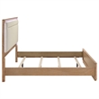 Coaster Leanne Eastern King Wood LED Panel Bed in Off White/Light Oak