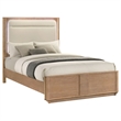 Coaster Leanne Queen Wood LED Panel Bed in Off White/Light Oak