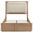 Coaster Leanne Queen Wood LED Panel Bed in Off White/Light Oak