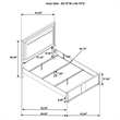 Coaster Leanne Queen Wood LED Panel Bed in Off White/Light Oak