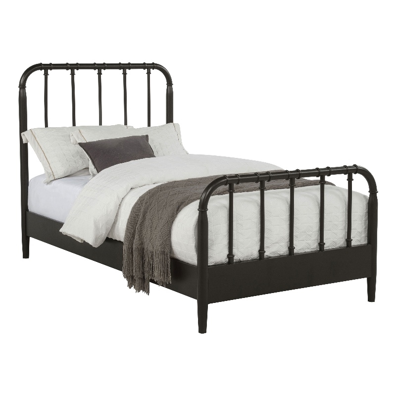 Coaster Rocco All Wood Water Pipe Open Frame Twin Bed in Dark Bronze