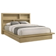 Coaster Hendricks Eastern King Wood Bookcase Platform Bed in Light Oak