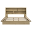 Coaster Hendricks Eastern King Wood Bookcase Platform Bed in Light Oak
