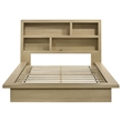 Coaster Hendricks Queen Wood Bookcase Platform Bed in Light Oak