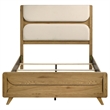 Coaster Bennett Mid-Century Queen Wood Panel Bed in Cream/Light Oak