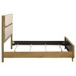 Coaster Bennett Mid-Century Queen Wood Panel Bed in Cream/Light Oak