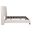 Coaster Leslie California King Upholstered Fabric Wingback Platform Bed in Beige
