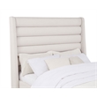 Coaster Leslie Full Upholstered Fabric Wingback Platform Bed in Beige