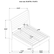 Coaster Leslie Full Upholstered Fabric Wingback Platform Bed in Beige