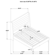 Coaster Leslie Queen Upholstered Fabric Wingback Platform Bed in Beige