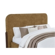Coaster Baldacci Fabric Eastern King Platform Bed in Curry Yellow/Walnut