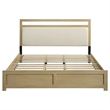 Coaster Hendricks Transitional Eastern King Wood Platform Bed in Light Oak