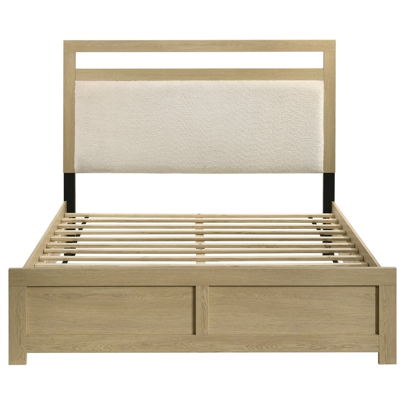 Coaster Hendricks Transitional Queen Wood Platform Bed in Light Oak