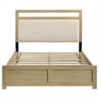 Coaster Hendricks Transitional Queen Wood Platform Bed in Light Oak