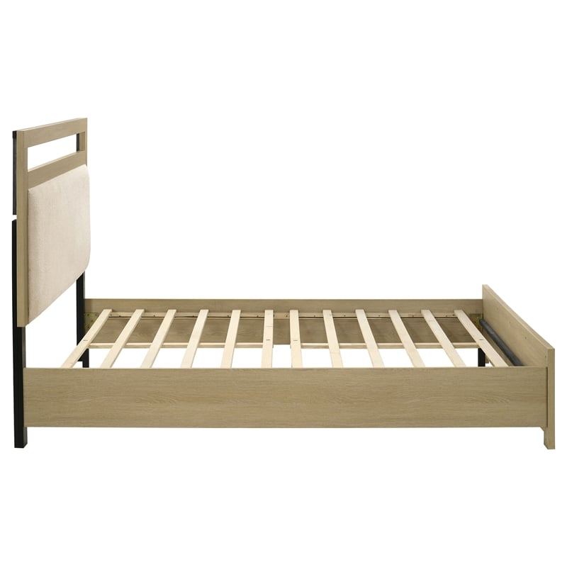 Coaster Hendricks Transitional Queen Wood Platform Bed in Light Oak