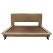 Coaster Stillwater Rustic California King Wood Platform Bed in Weathered Oak