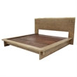 Coaster Stillwater Rustic California King Wood Platform Bed in Weathered Oak