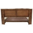 Coaster Stillwater Rustic California King Wood Platform Bed in Weathered Oak