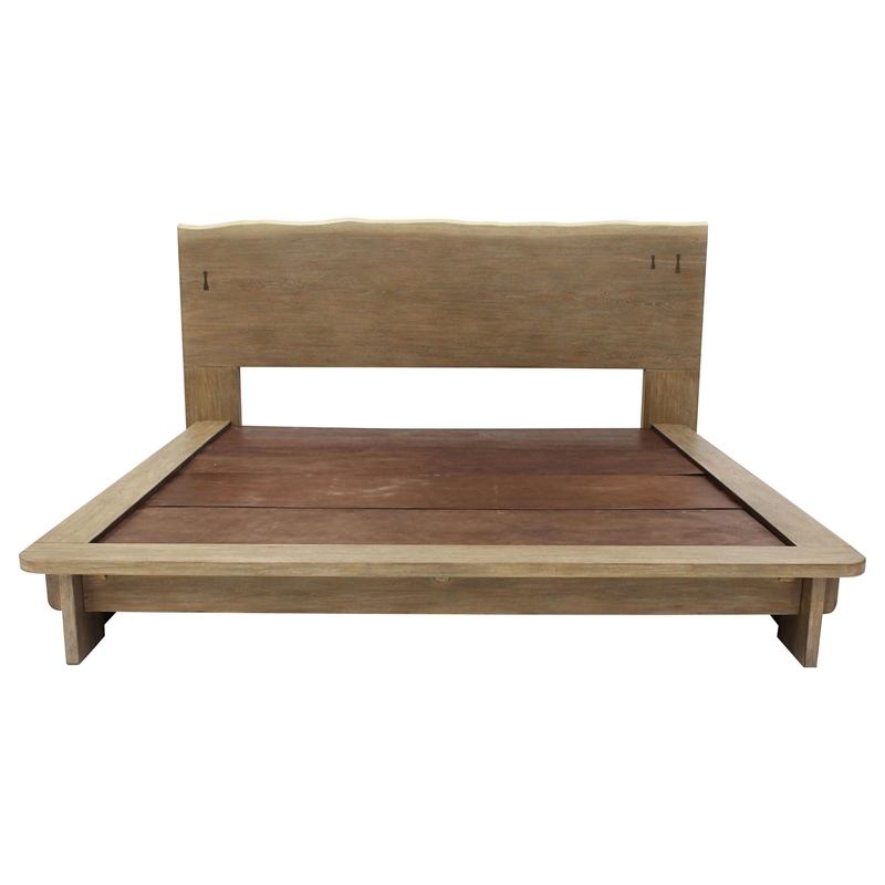 Coaster Stillwater Rustic Queen Wood Platform Bed in Weathered Oak