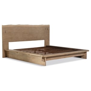 Coaster Stillwater Rustic Queen Wood Platform Bed in Weathered Oak