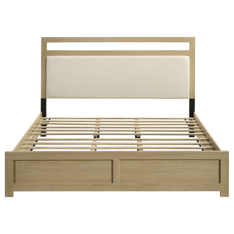 Coaster Hendricks Transitional California King Wood Platform Bed in Light Oak
