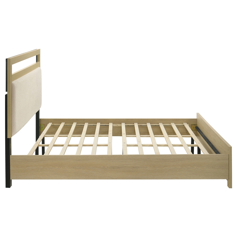 Coaster Hendricks Transitional California King Wood Platform Bed in Light Oak