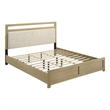 Coaster Hendricks Transitional California King Wood Platform Bed in Light Oak